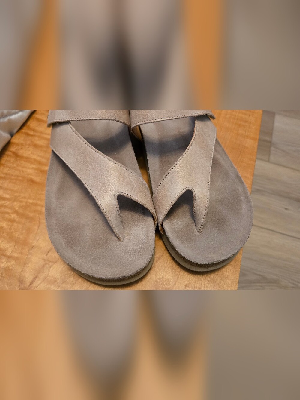 Taos Taupe Suede Slide Sandals - Picture 3 of 6